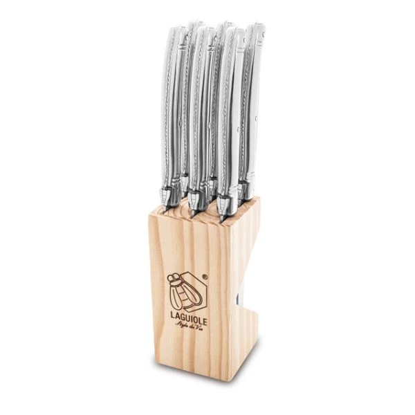 Grillknive Laguiole Rustfrit Stål SÆT 6 SdV 530104 by STYLE DE VIE color Sort