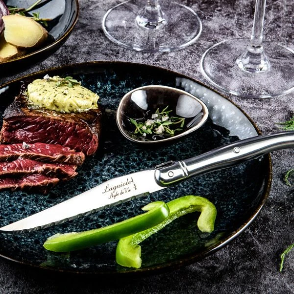 Grillknive Laguiole Rustfrit Stål SÆT 6 SdV 530104 by STYLE DE VIE color Sort