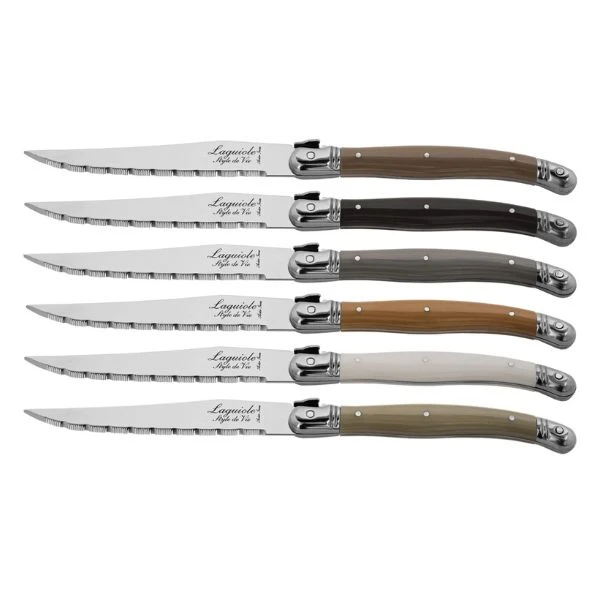 Grillknive Laguiole Skat SÆT 6 SdV 530105 by STYLE DE VIE color Sort