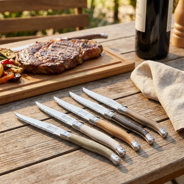 Grillknive Laguiole Skat SÆT 6 SdV 530105 by STYLE DE VIE color Sort