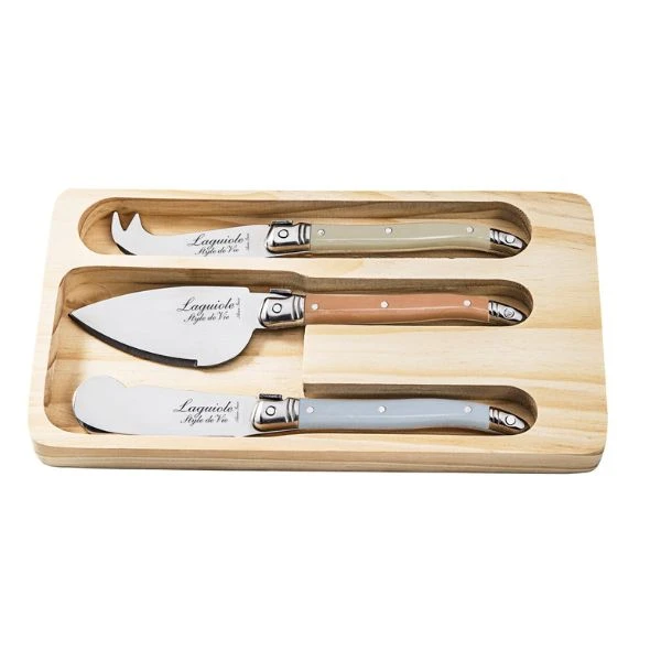 Osteknive Laguiole Skat SÆT 3 SdV 530109 by STYLE DE VIE color Sort