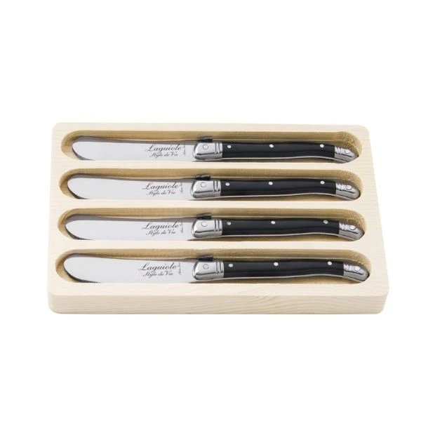 Smørkniv Laguiole Sort SÆT 4 SdV 530112 by STYLE DE VIE color Sort