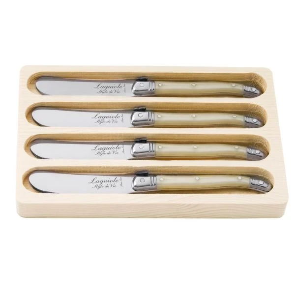 Smørkniv Laguiole Perle SÆT 4 SdV 530113 by STYLE DE VIE color Sort