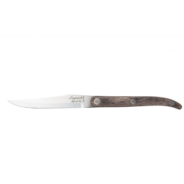 Grillknive Laguiole Grå Pakka glat SÆT 6 SdV 530402 by STYLE DE VIE color Sort