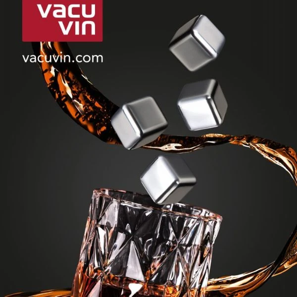 Whisky Sten sæt/4 Vacuvin® V18603606 by VACUVIN color Sort