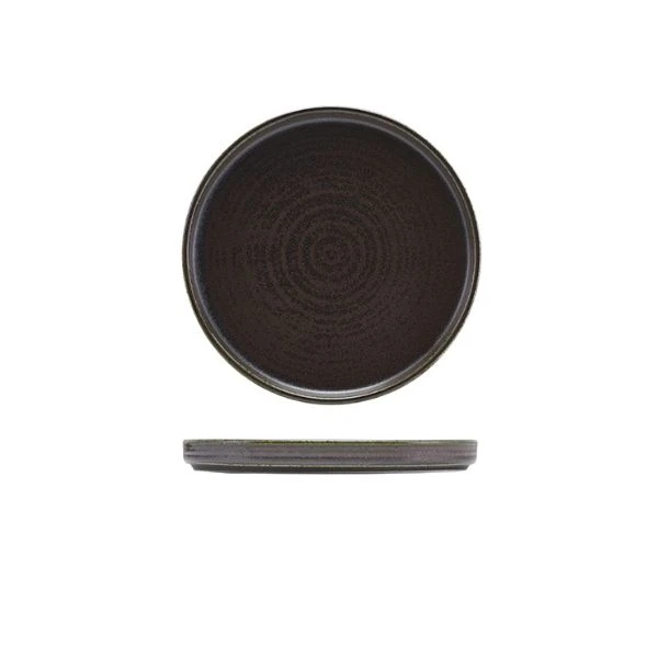 Cinder Sort Præsentations Tallerken lav 21cm - Terra LP-PBK21 by Genware color Sort