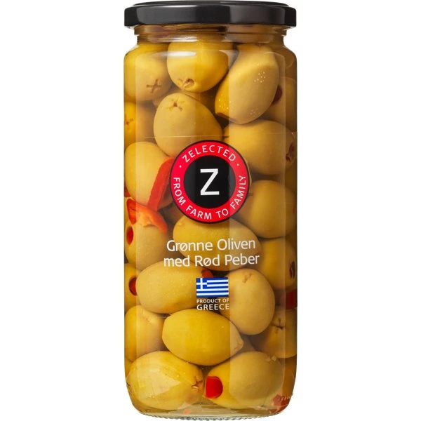 Zelected Oliven m/Peber 510g 10179 by Zelected color Sort