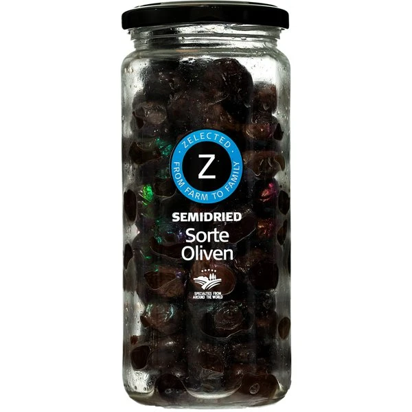 Semidried Sorte Oliven 300g Zelected 10787 by Zelected color Sort