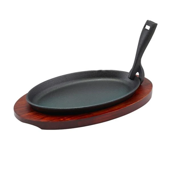 Mini Støbejerns Fad og bordskåner 25 x 16cm 737-25 by Genware color Sort