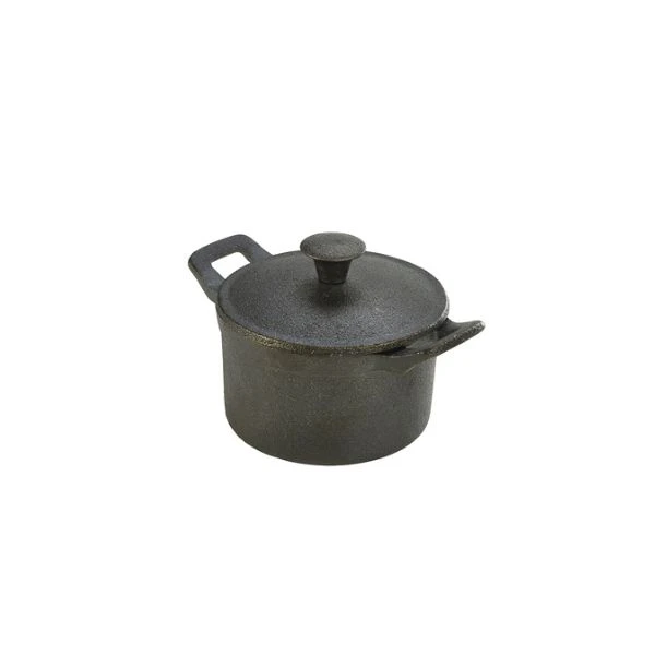 Mini Støbejerns Kasserolle 10 x 6 cm - 40 cl C106 by Genware color Sort