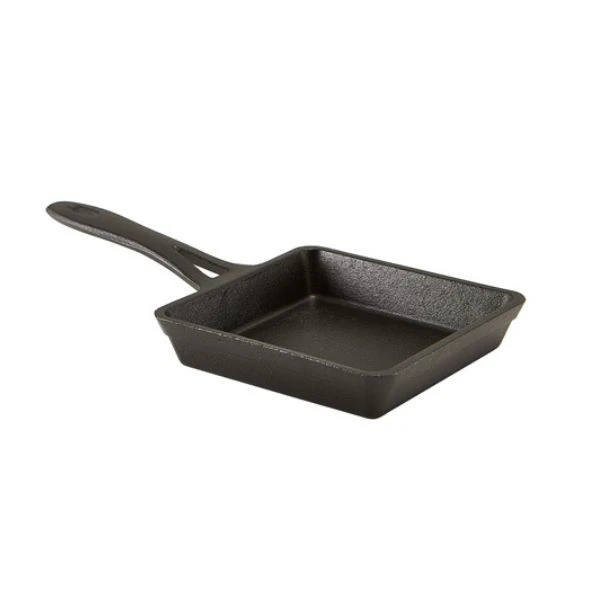 Mini Støbejernspande 13 x 3 cm Firkantet C133 by Genware color Sort