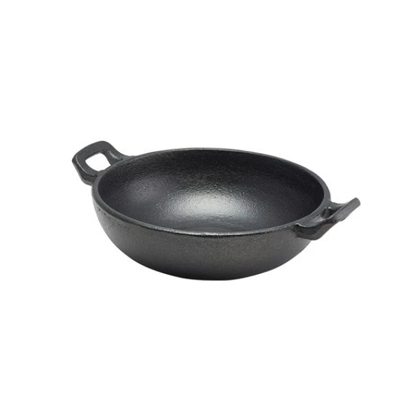 Mini Støbejerns Wok 17 x 5,3 cm - 78 cl C175 by Genware color Sort
