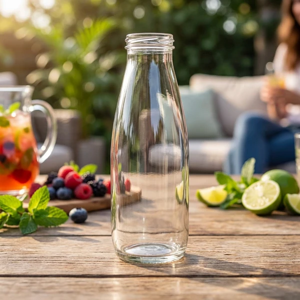 Mini glasflaske - til smoothie, drinks eller vandkande 50 cl. MMB500 by Genware color Sort