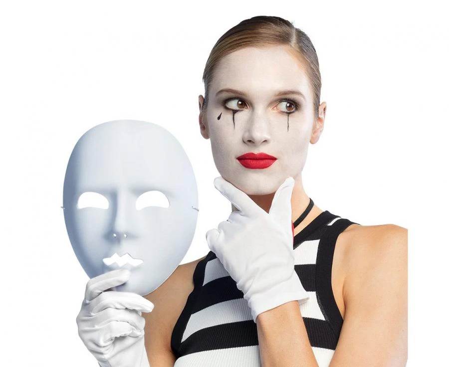 Ansigtsmaske Mime hvid 180GO by Godan color Sort