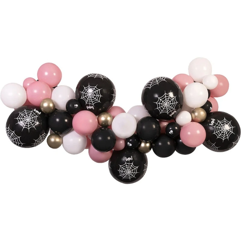 Ballongirlande Halloween Gør-det-selv (pink) 65 balloner + tape 26695 by Godan color Sort