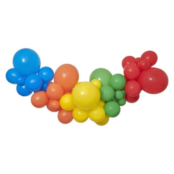 Ballongirlande Gør-det-selv Regnbue 65 balloner + tape 31300 by Godan color Sort