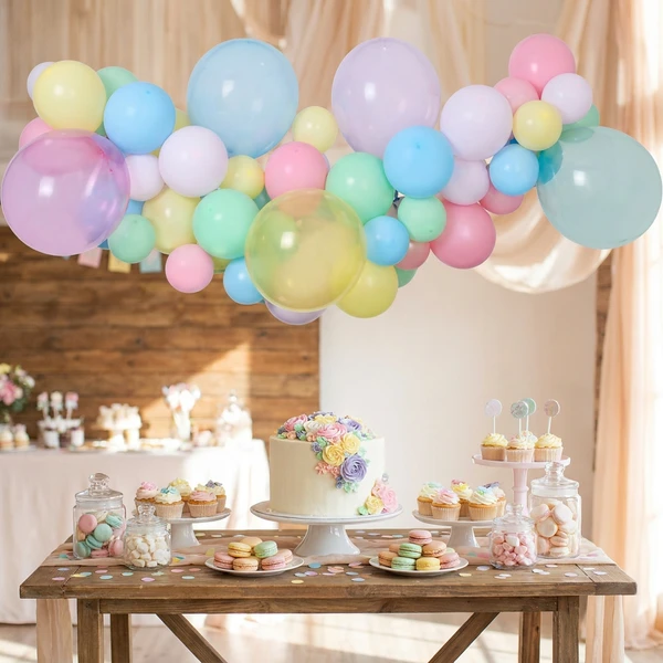 Ballongirlande Gør-det-selv 65 balloner + tape 31324 by Godan color Sort