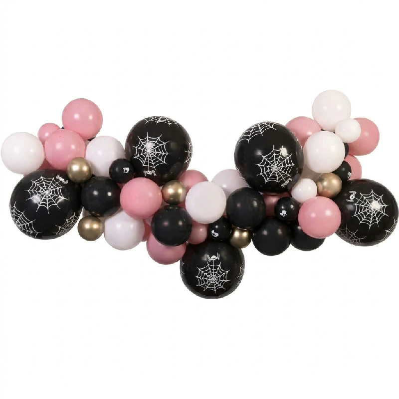 Ballongirlande Gør-det-selv Halloween (pink) 65 balloner + tape 31782 by Godan color Sort