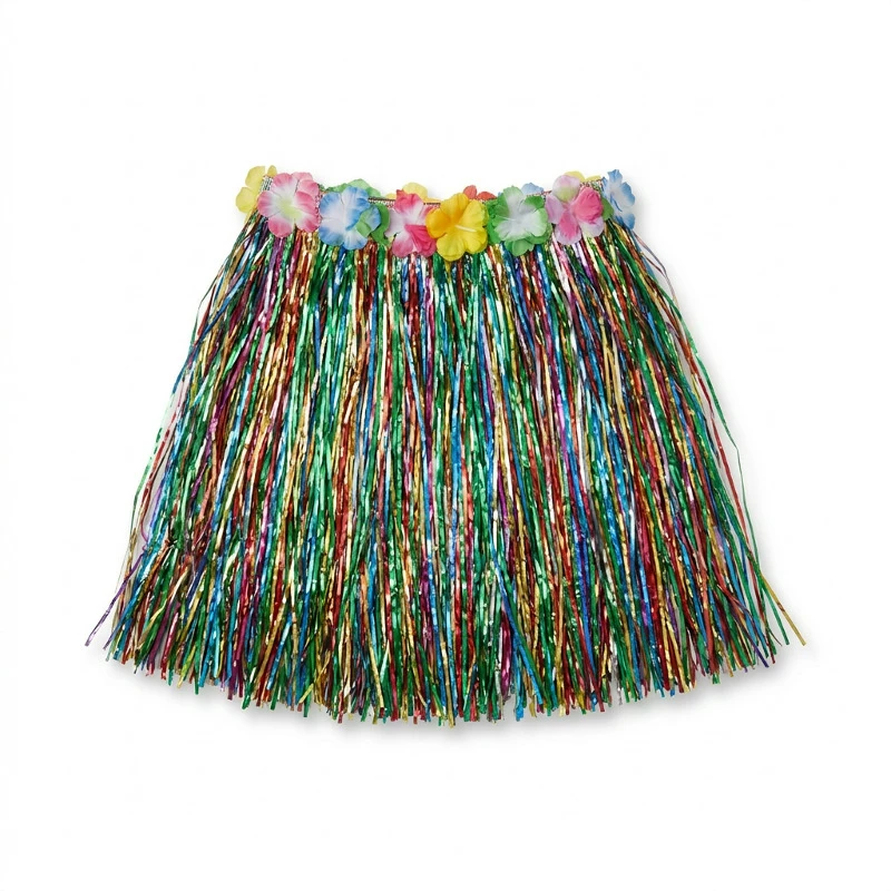 Hawaiinederdel 45 cm flerfarvet 52403 by Godan color Sort
