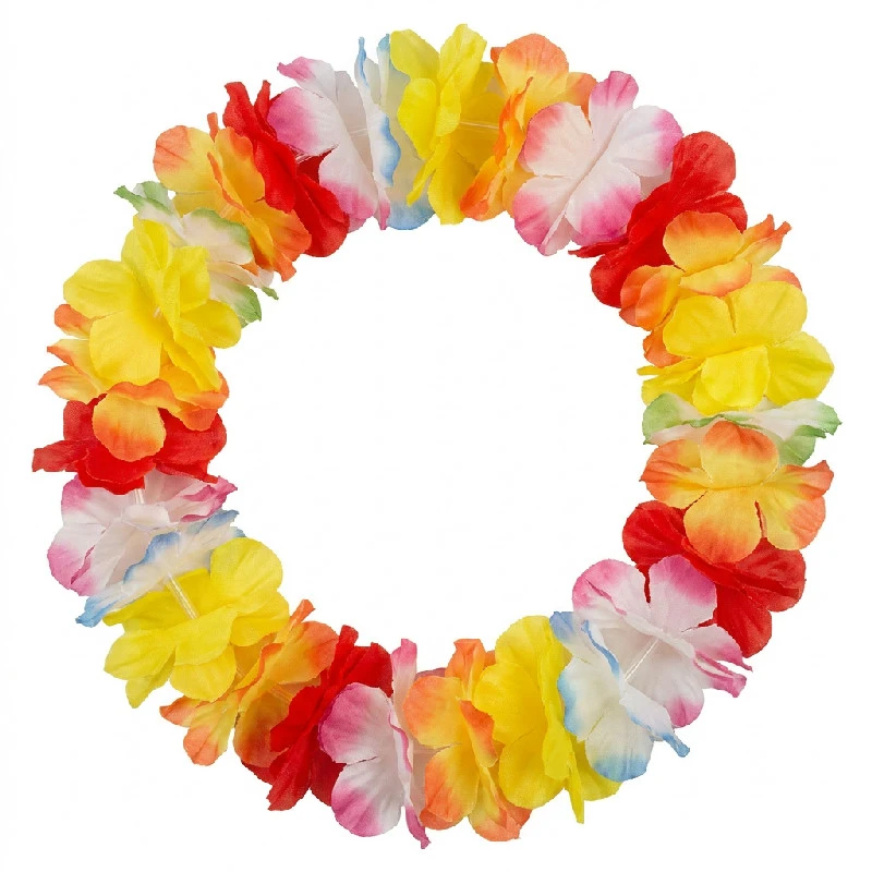 Halskæde Hawai store blomster 1 stk. 52410 by Godan color Sort