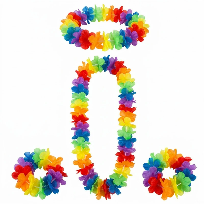 Hawaiisæt (halskæde hovedkrans pandebånd) 52416 by Godan color Sort