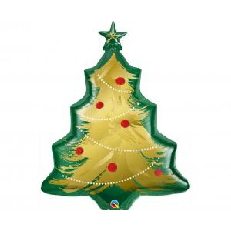 Folieballon 101 cm QL SHP Juletræ guld 89972 by Godan color Sort