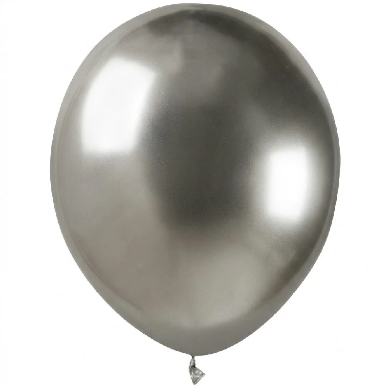 Glinsende balloner AB50 5" sølv / 100 stk. AB50/89 by Godan color Sort