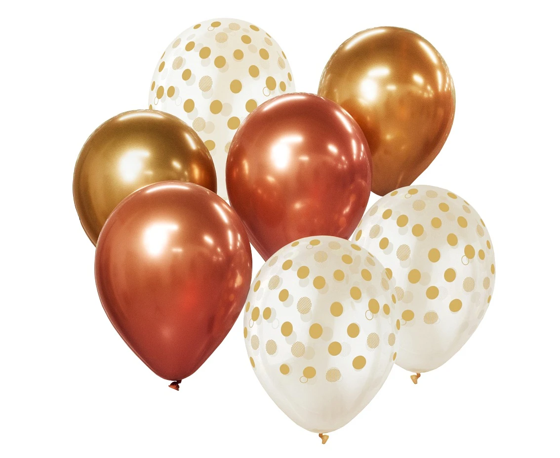 Ballonbuket B&C guld - kobber 7 stk BB-ZLM7 by Godan color Sort
