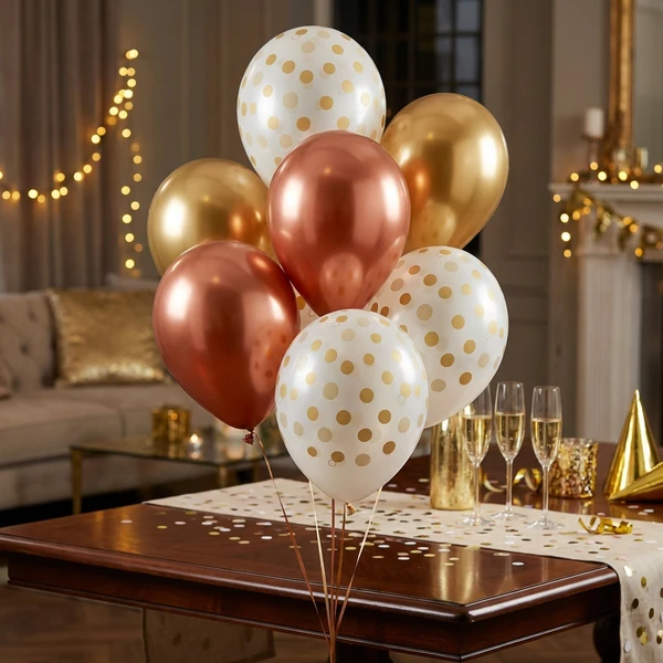 Ballonbuket B&C guld - kobber 7 stk BB-ZLM7 by Godan color Sort