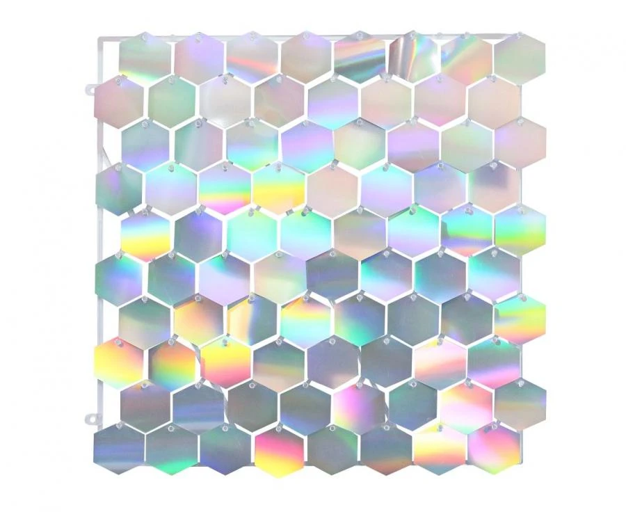 Dekorativ iriserende plade gennemsigtig 30x30 cm / 80 sekskanter GA-POPP by Godan color Sort