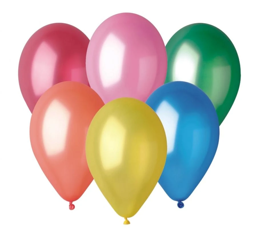 Ballon GM90 metal 25cm flerfarvet 100 stk. GM90/82 by Godan color Sort