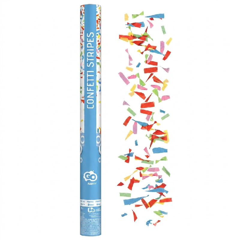 Konfettikanon Mix papir assorteret / 60 cm JC-KPMX60 by Godan color Sort