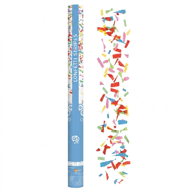Konfettikanon Mix papir assorteret 80 cm JC-KPMX80 by Godan color Sort