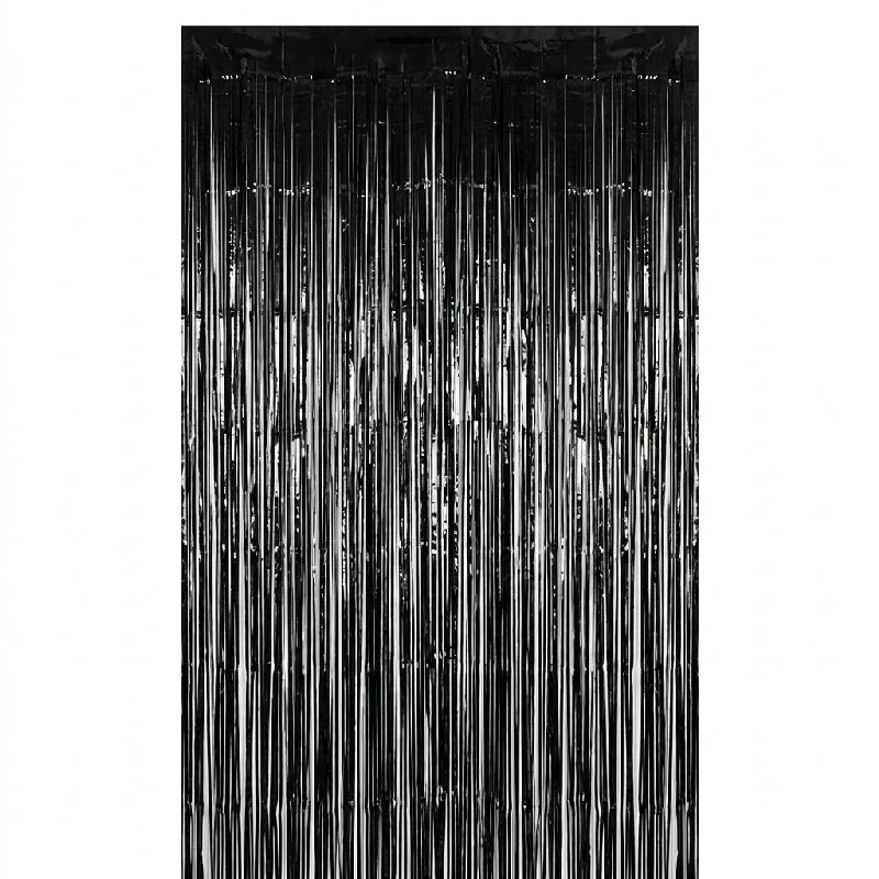 Frynsedørgardin sort 90x240 cm PF-KDCN by Godan color Sort