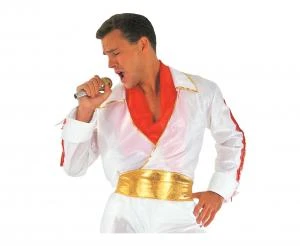 Elegant Elvis rollespilssæt med skjorte, bukser & bælte str. L SL-EELL by Godan color Sort