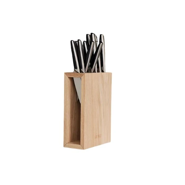 Lignus knivblok - 11 knive - RISVIG Premium Eg 510008 by RISVIG color Sort