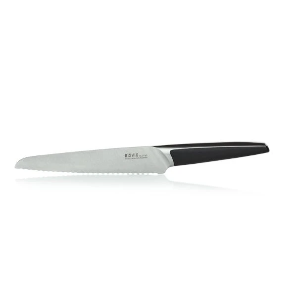 Brødkniv 18 cm - RISVIG Acutus 400005 by RISVIG color Sølv/Sort
