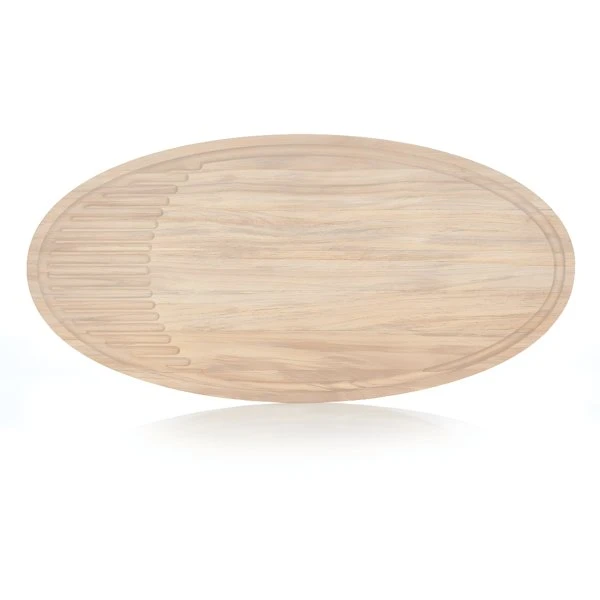 X-Large skærebræt 59x29 cm - RISVIG Lignus Rubber Wood 500001 by RISVIG color Sort