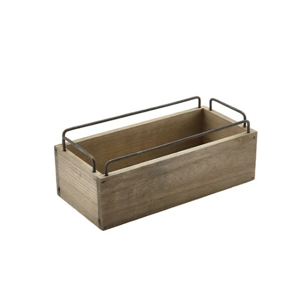 Industriel Trækasse Til Borddækning & Opbevaring 25 x 12 x 9.5cm TRW216 by Genware color Sort