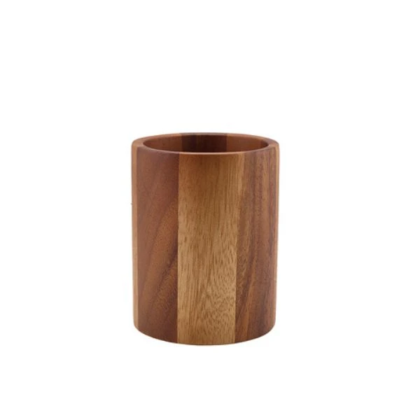 Bestikholder i Acacie Træ 10 x 13cm WCC10 by Genware color Sort
