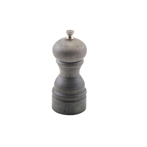 Salt Eller Peber Kværn Grå Træ 13.8cm SPWD13G by Genware color Sort