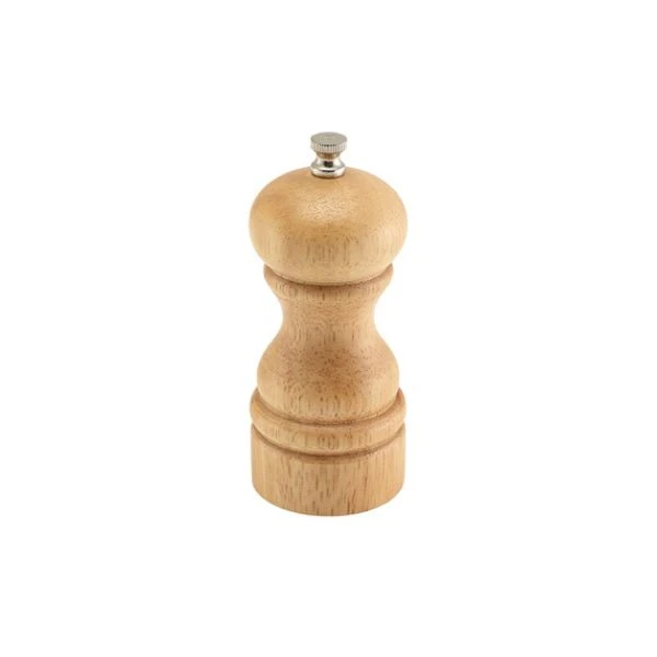 Salt Eller Peber Kværn Lys Træ 13cm SPWD13L by Genware color Sort