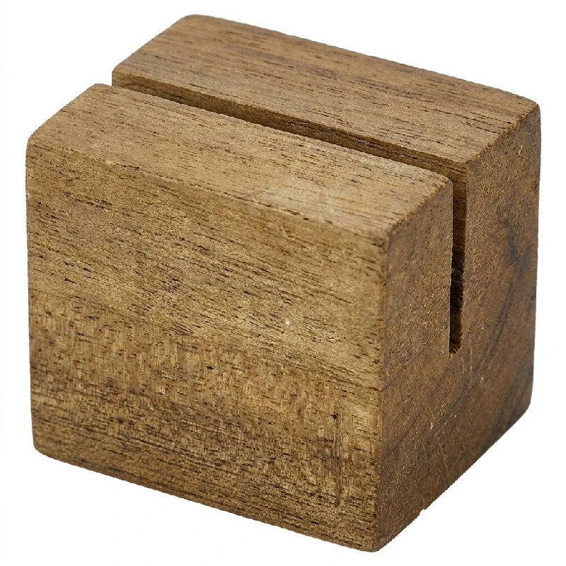 Skilteholder i Akacietræ 3 x 2,5 x 2,5 cm WSH3 by Genware color Sort