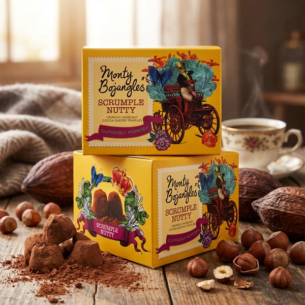 Monty Bojangles Chokoladetrøffel - Ristede Hasselnødder 150 G GBMON0107 by Monty Bojangles color Sort