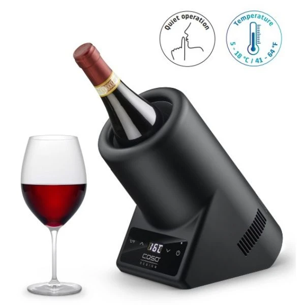 Caso WineCase One Rund Sort Vinkøler Ø9cm CS615 by CASO color Sort