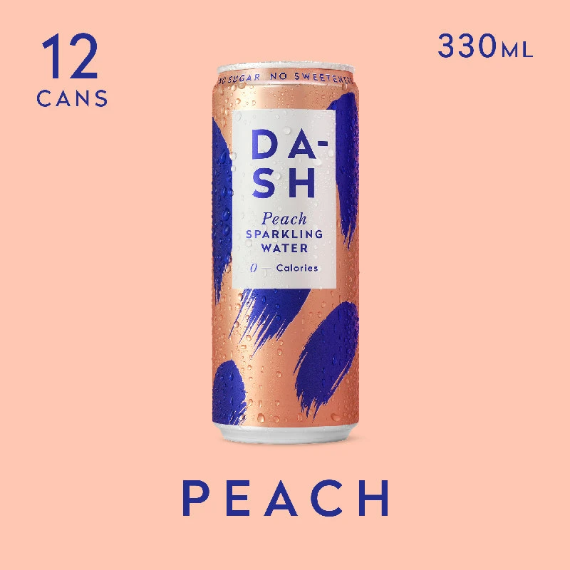 Dash Water Peaches 330 ml. GBDAS0105 by Dash Water color Sort