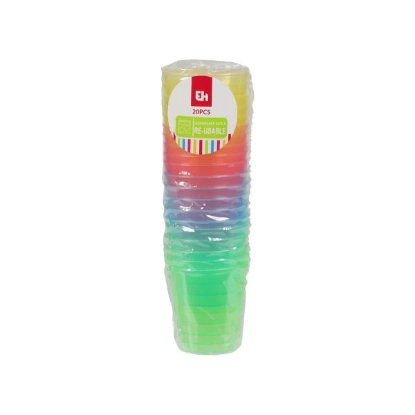 Shotglas 30ml, 20 styk, 4 farver 178000650 by Koop color Klar
