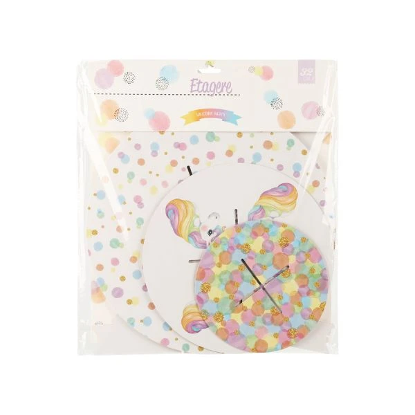 Unicorn kagestand i 3 lag pap 491020200 by Koop color Sort