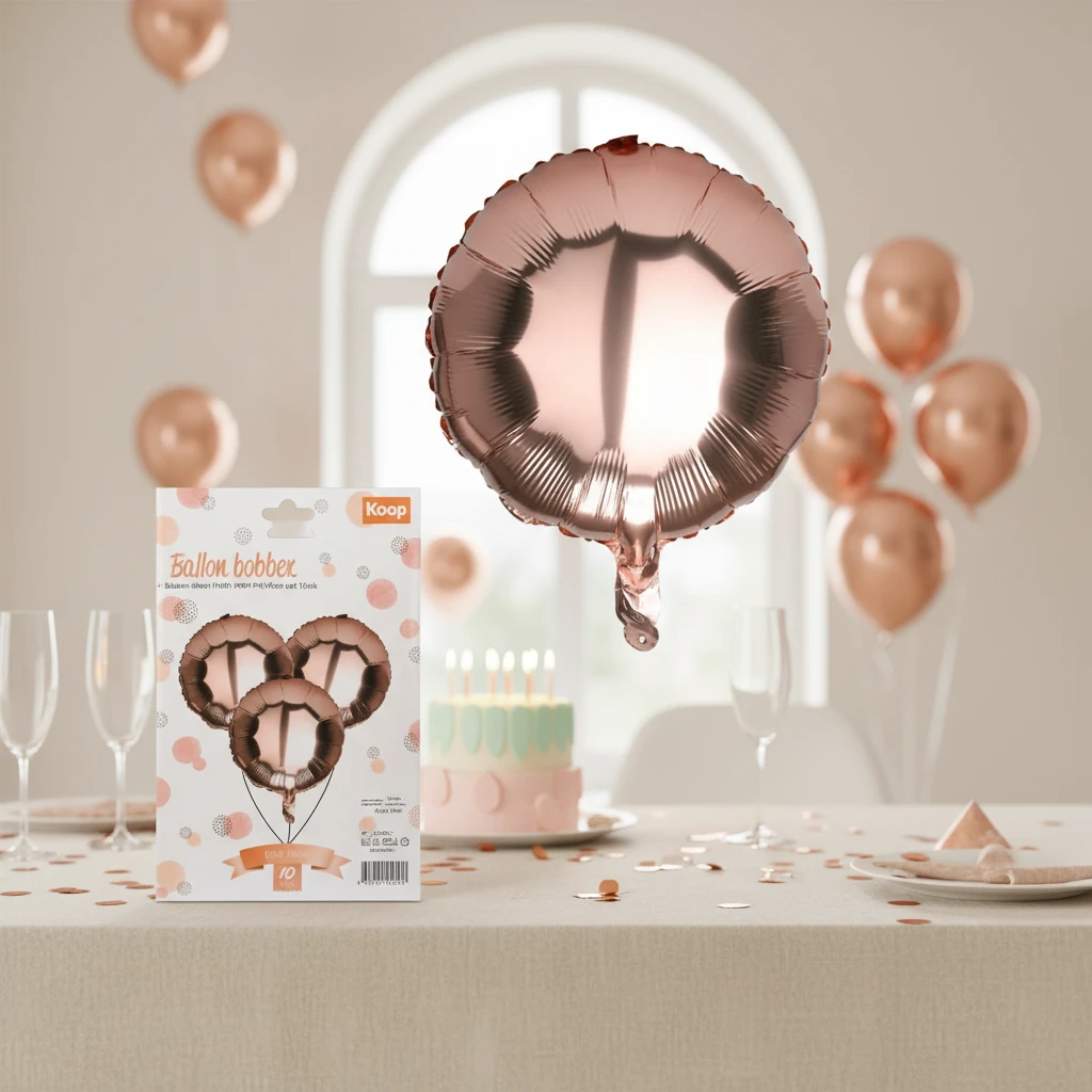 Ballon kobber folie rund 46cm sæt 10stk 491020360 by Koop color Kobber