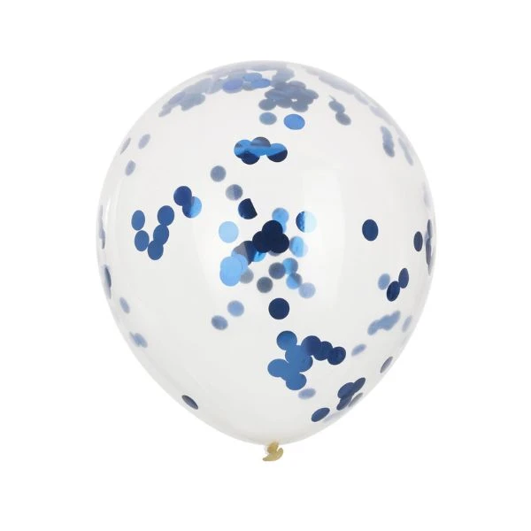 Balloner med konfetti blå 8 stk 491020620 by Koop color Blå